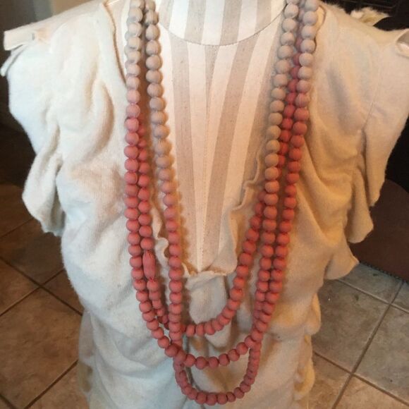 LONG THREE Strand Pink Ombre Fabric Ball - Picture 13 of 16